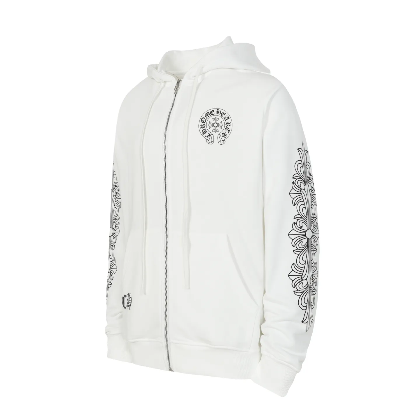 P240 Cross-border model, please do not place an order if you are pursuing quality -Chrome Hearts/Chrome Hearts 25ss Hong Kong Limited Scroll Horseshoe Print Zipper Sweater Cardigan Jacket -High weight, high density and high quality. The wool is soft, delicate and skin-friendly. It feels soft and silky. It has excellent warmth and skin-friendly properties. -Size: S M L XL